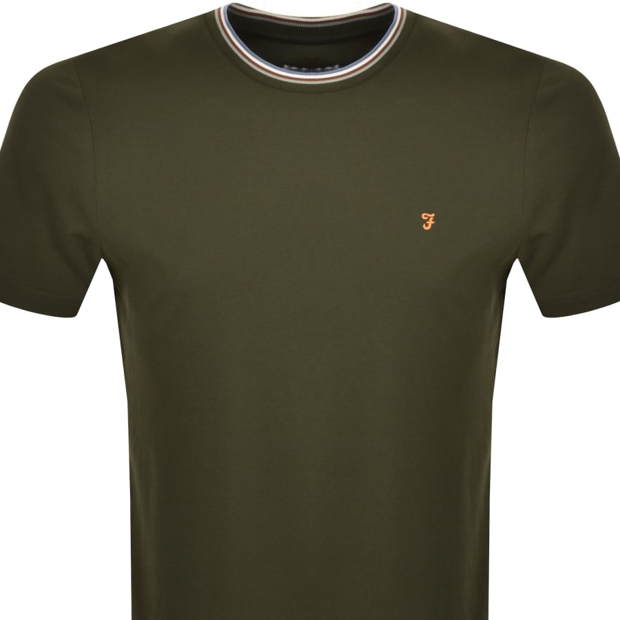 Farah Vintage Alvin Tipped T Shirt Green